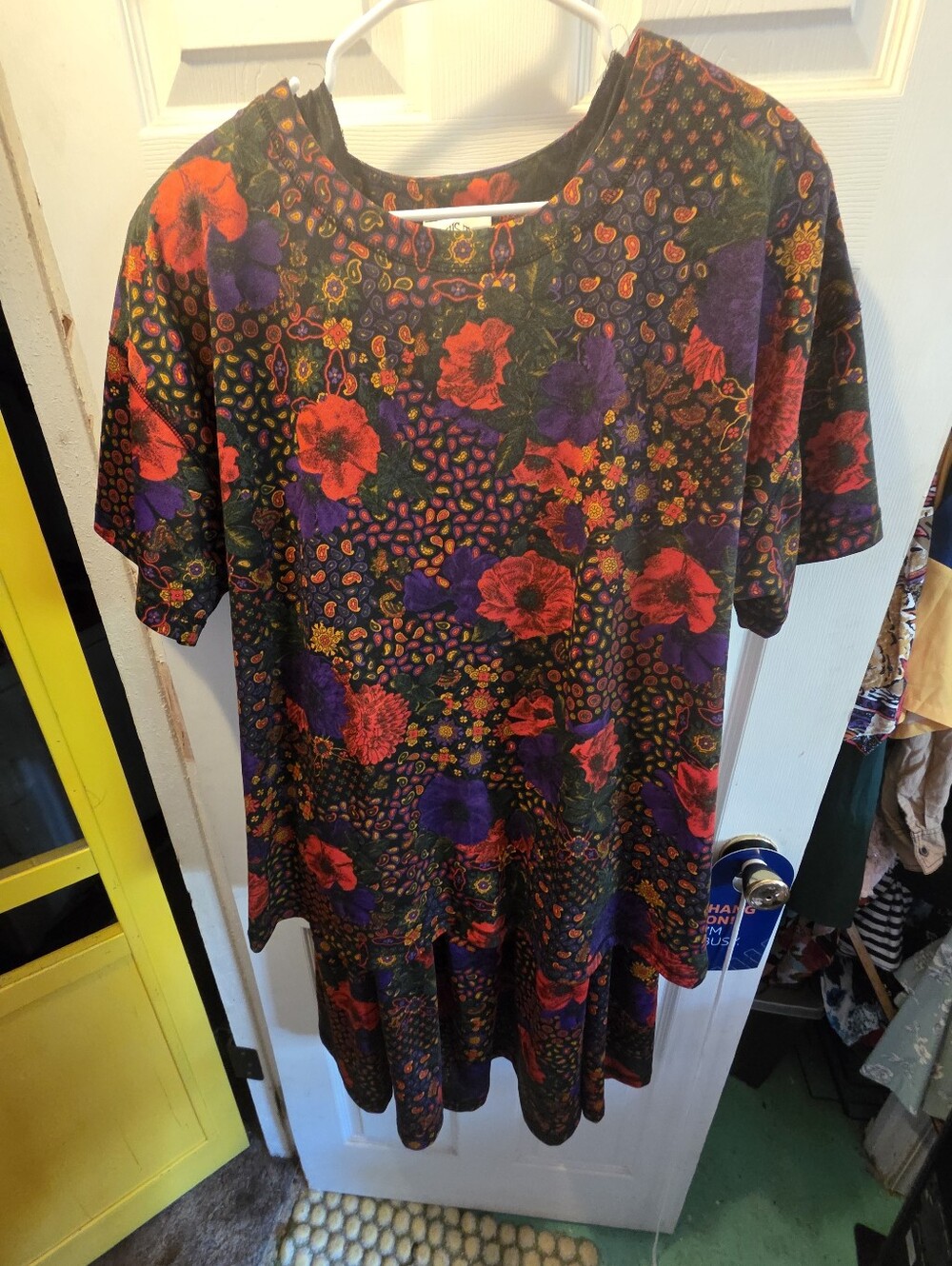 Floral Short Sleeve 2 Piece Dress